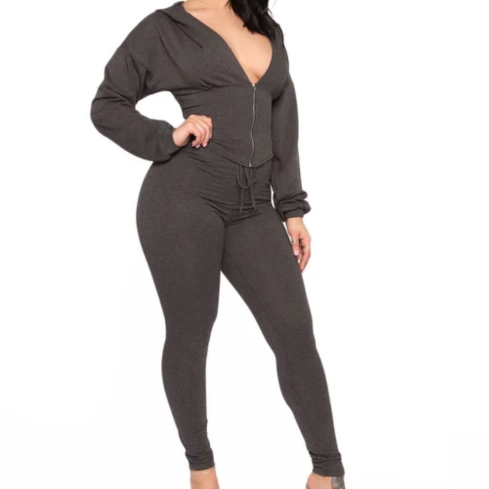 Jogger and Hoodie Set - Charcoal